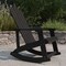 Merrick Lane Atlantic All-Weather Polyresin Adirondack Rocking Chair with Vertical Slats
